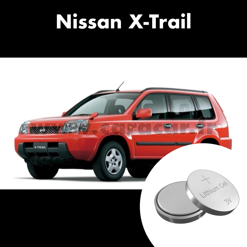 Pile clé Nissan X-Trail T30 (2001/2004). Pile de remplacement pour clé de voiture. Batterie de clé de voiture. 