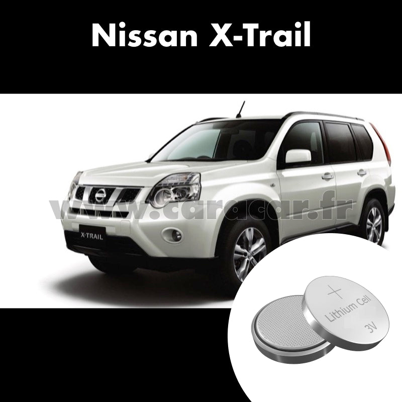 Pile clé Nissan X-Trail T31 (2007/2011). Pile de remplacement pour clé de voiture. Batterie de clé de voiture. 