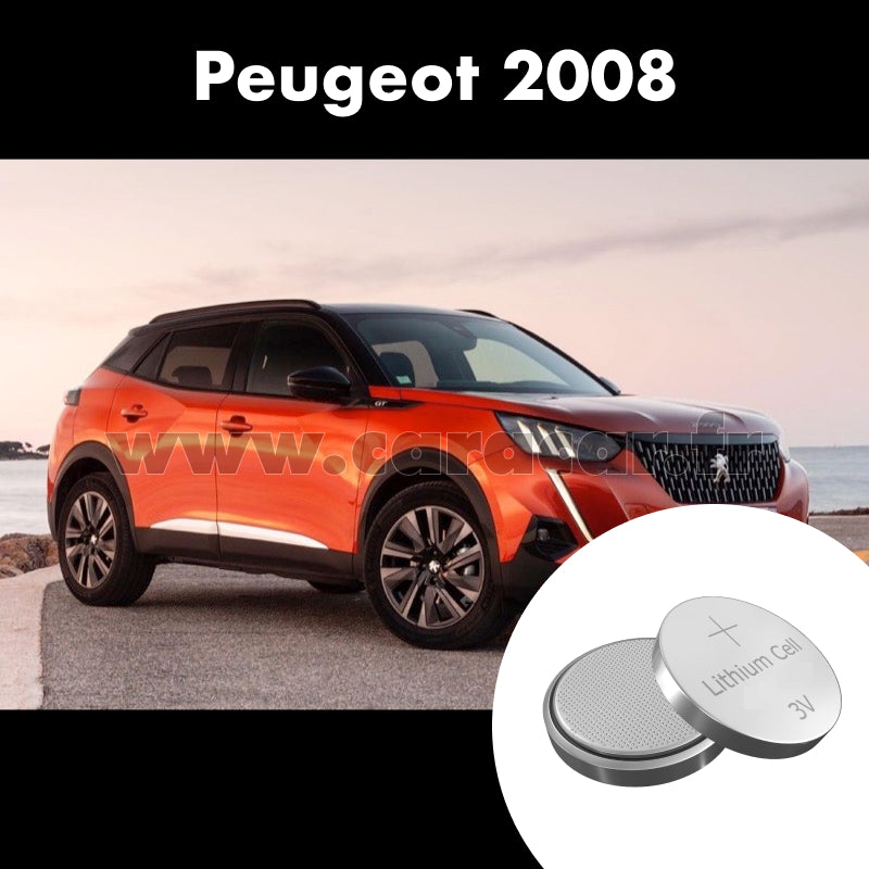 Pile clé Peugeot 2008 2 generation (2019/2023). Pile de remplacement pour clé de voiture. Batterie de clé de voiture. 