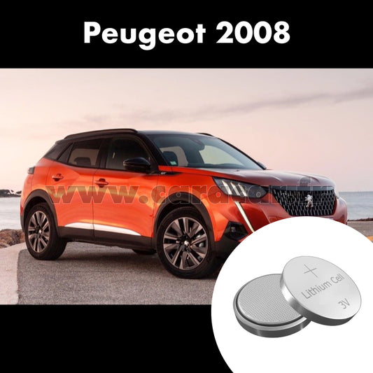 Pile clé Peugeot 2008 2 generation (2019/2023). Pile de remplacement pour clé de voiture. Batterie de clé de voiture. 