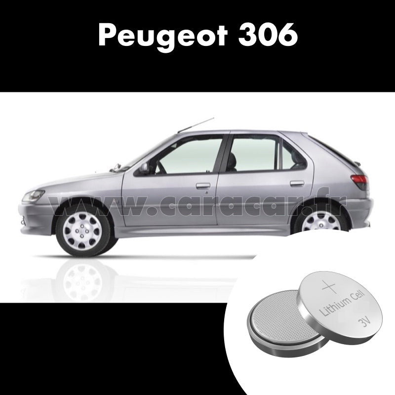 Pile clé Peugeot 306 1 generation (1993/1997). Pile de remplacement pour clé de voiture. Batterie de clé de voiture.