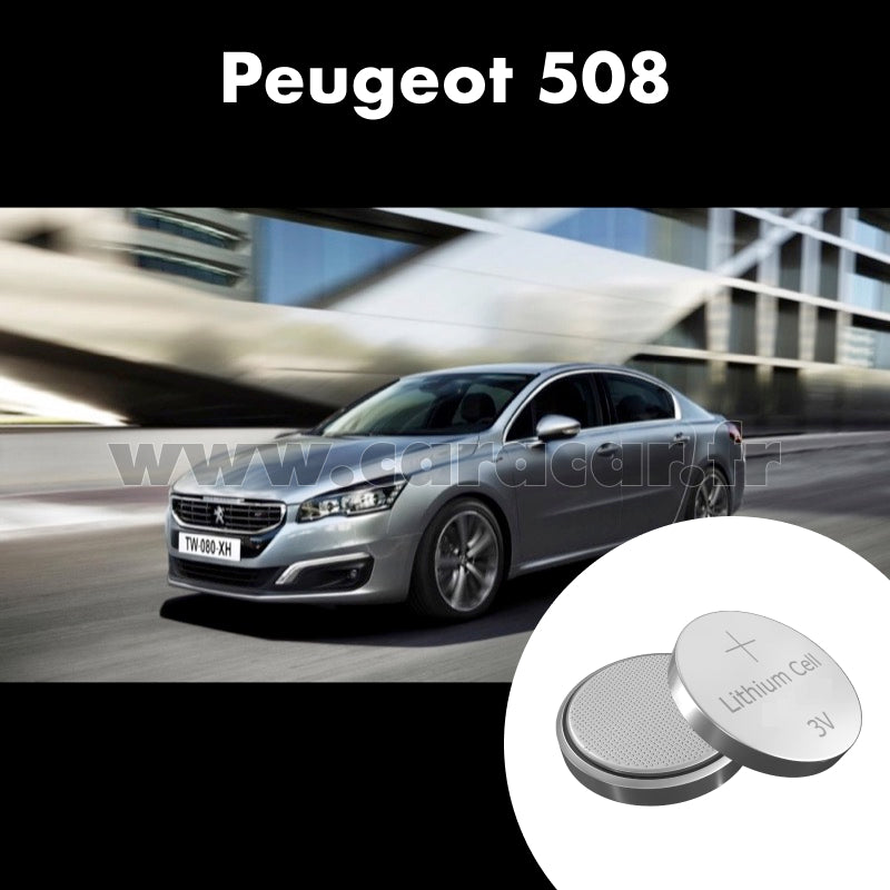 Pile clé Peugeot 508 1 generation [restyling] (2014/2020). Pile de remplacement pour clé de voiture. Batterie de clé de voiture. 