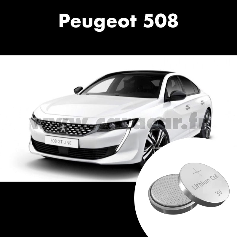 Pile clé Peugeot 508 2 generation (2018/2023). Pile de remplacement pour clé de voiture. Batterie de clé de voiture. 