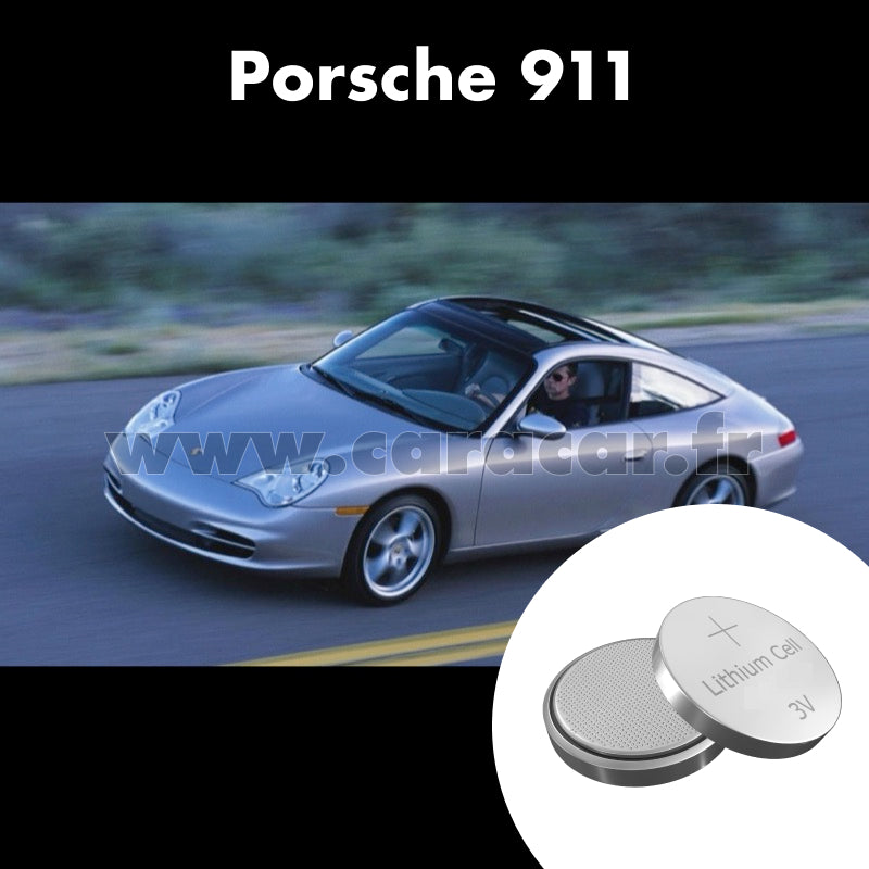 Pile clé Porsche 911 996 [restyling] (2000/2005). Pile de remplacement pour clé de voiture. Batterie de clé de voiture. 