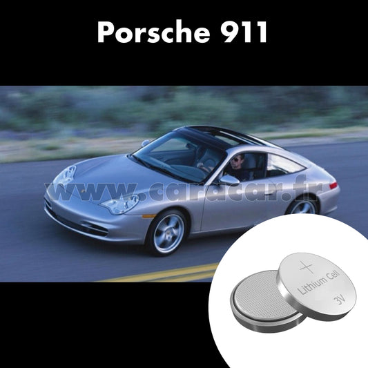 Pile clé Porsche 911 996 [restyling] (2000/2005). Pile de remplacement pour clé de voiture. Batterie de clé de voiture. 