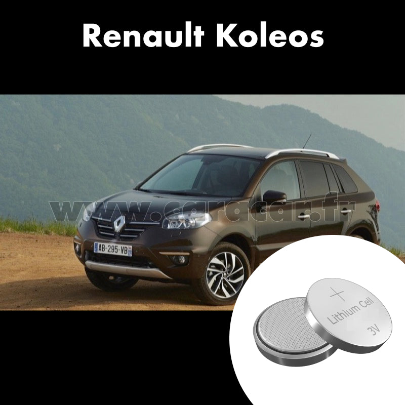 Pile clé Renault Koleos 2 generation [restyling] (2019/2023). Pile de remplacement pour clé de voiture. Batterie de clé de voiture.