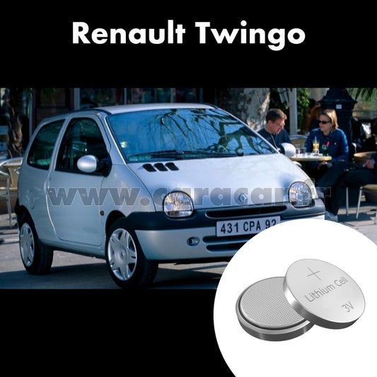 Pile clé Renault Twingo 1 generation [3th restyling] (2004/2007). Pile de remplacement pour clé de voiture. Batterie de clé de voiture.