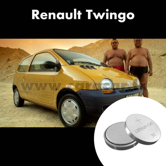 Pile clé Renault Twingo 1 generation (1993/1998). Pile de remplacement pour clé de voiture. Batterie de clé de voiture.