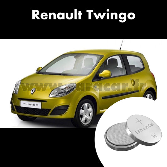 Pile clé Renault Twingo 2 generation [restyling] (2011/2014). Pile de remplacement pour clé de voiture. Batterie de clé de voiture.