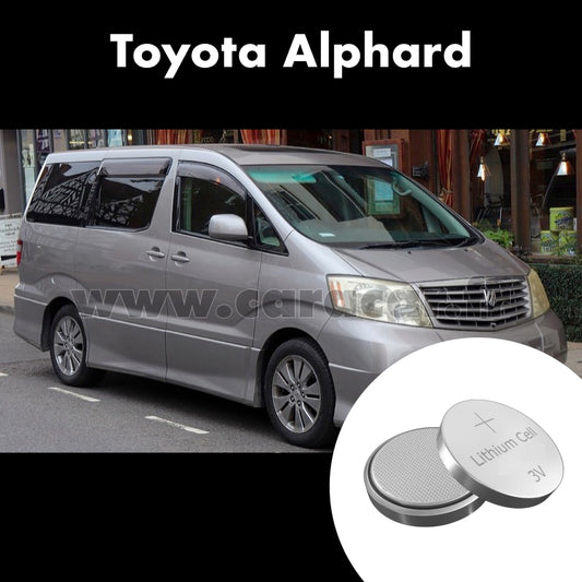 Pile clé Toyota Alphard 1 generation [restyling] (2004/2008). Pile de remplacement pour clé de voiture. Batterie de clé de voiture. 