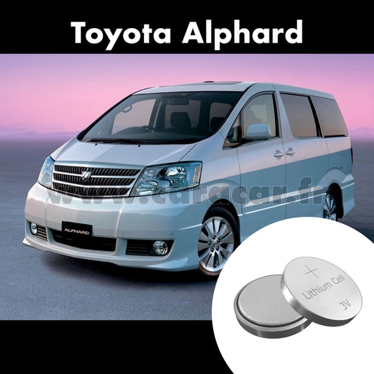 Pile clé Toyota Alphard 1 generation (2002/2008). Pile de remplacement pour clé de voiture. Batterie de clé de voiture. 