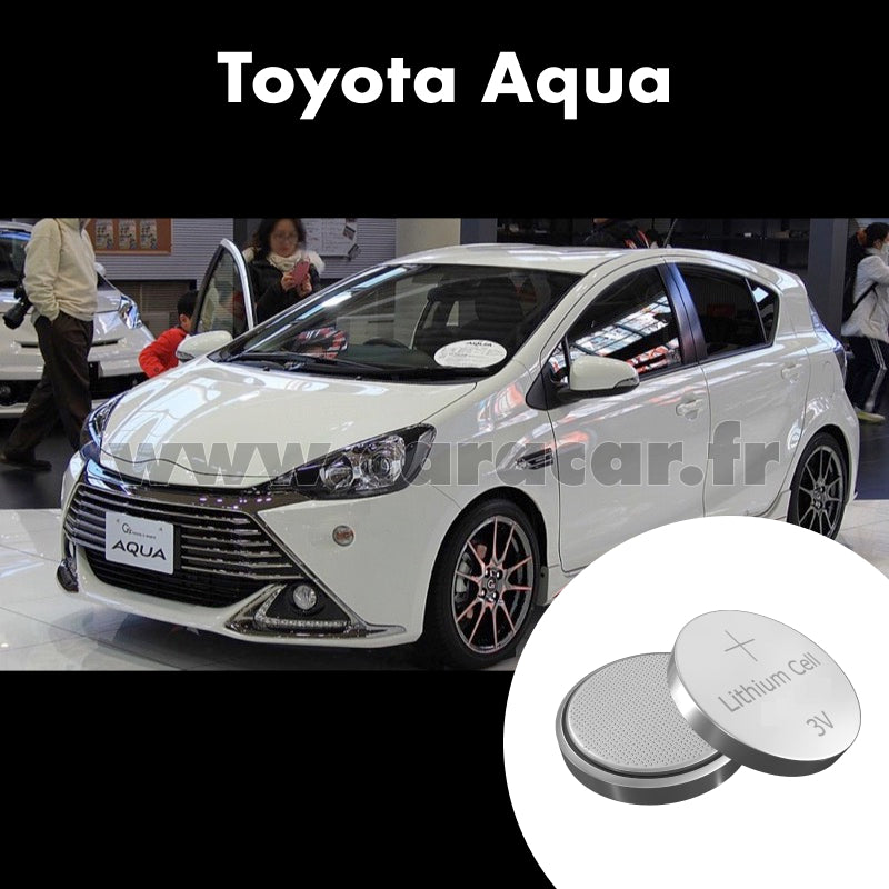 Pile clé Toyota Aqua 1 generation [restyling] (2014/2021). Pile de remplacement pour clé de voiture. Batterie de clé de voiture. 