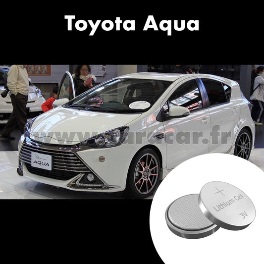 Pile clé Toyota Aqua 1 generation [restyling] (2014/2021). Pile de remplacement pour clé de voiture. Batterie de clé de voiture. 