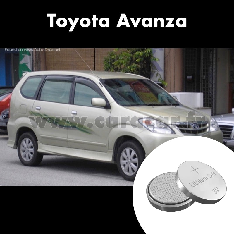 Pile clé Toyota Avanza 1 generation [restyling] (2006/2011). Pile de remplacement pour clé de voiture. Batterie de clé de voiture. 