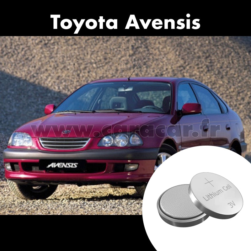 Pile clé Toyota Avensis 2 generation (2002/2006). Pile de remplacement pour clé de voiture. Batterie de clé de voiture. 