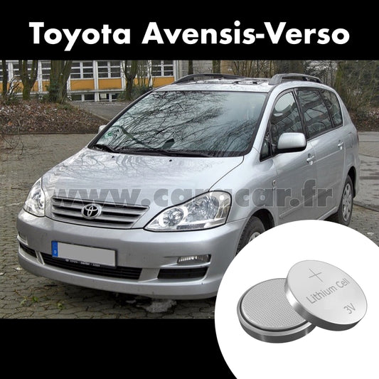 Pile clé Toyota Avensis Verso 1 generation (2001/2003). Pile de remplacement pour clé de voiture. Batterie de clé de voiture. 