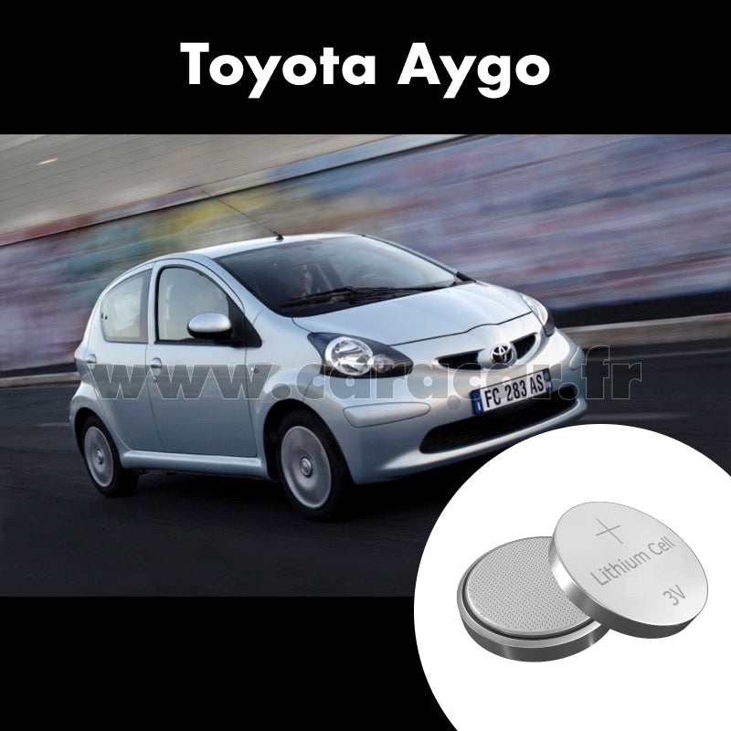 Pile clé Toyota Aygo 1 generation (2005/2008). Pile de remplacement pour clé de voiture. Batterie de clé de voiture. 
