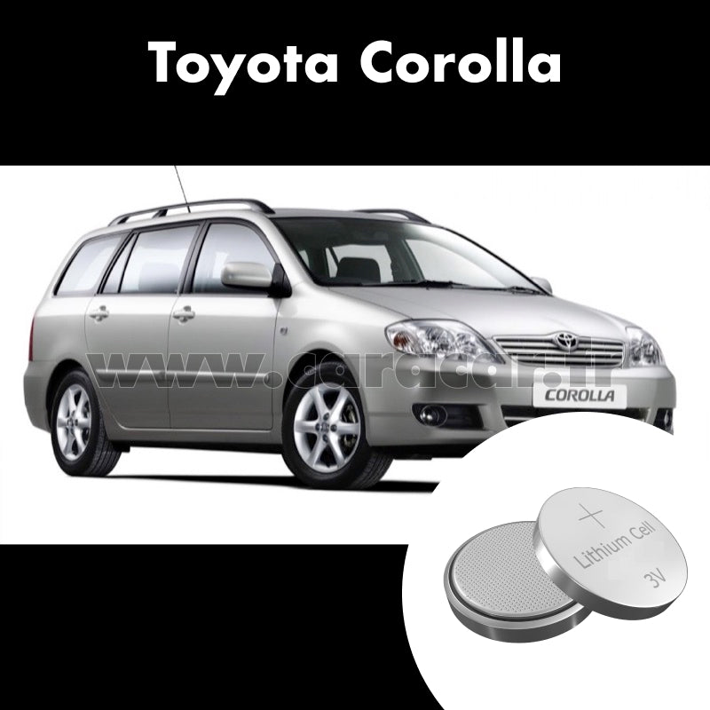 Pile clé Toyota Corolla E120 (2000/2008). Pile de remplacement pour clé de voiture. Batterie de clé de voiture. 