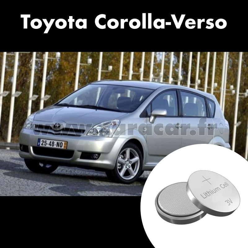 Pile clé Toyota Corolla Verso 1 generation [restyling] (2004/2009). Pile de remplacement pour clé de voiture. Batterie de clé de voiture. 