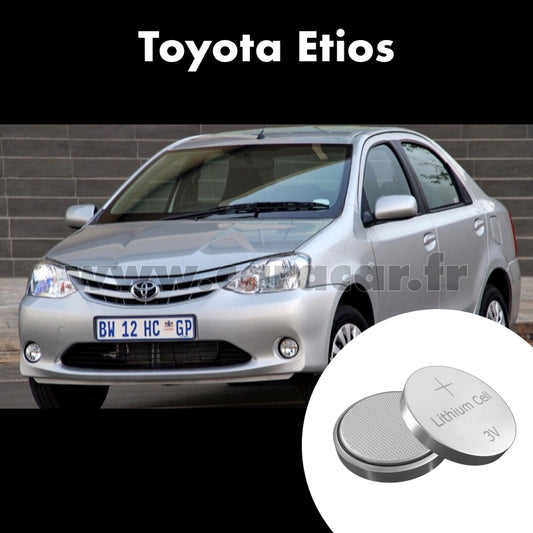 Pile clé Toyota Etios 1 generation [restyling] (2016/2021). Pile de remplacement pour clé de voiture. Batterie de clé de voiture. 