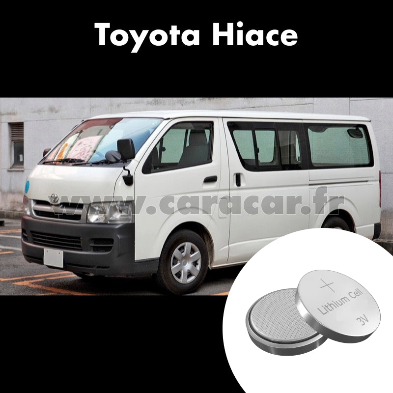Pile clé Toyota Hiace H200 (2004/2016). Pile de remplacement pour clé de voiture. Batterie de clé de voiture. 