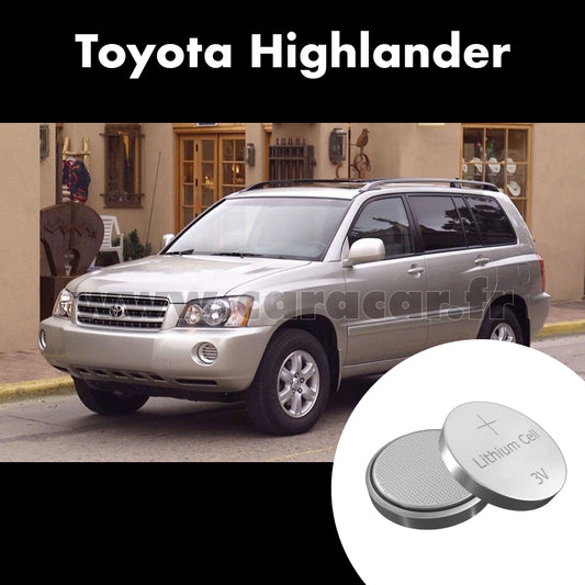 Pile clé Toyota Highlander 1 generation (2001/2003). Pile de remplacement pour clé de voiture. Batterie de clé de voiture. 