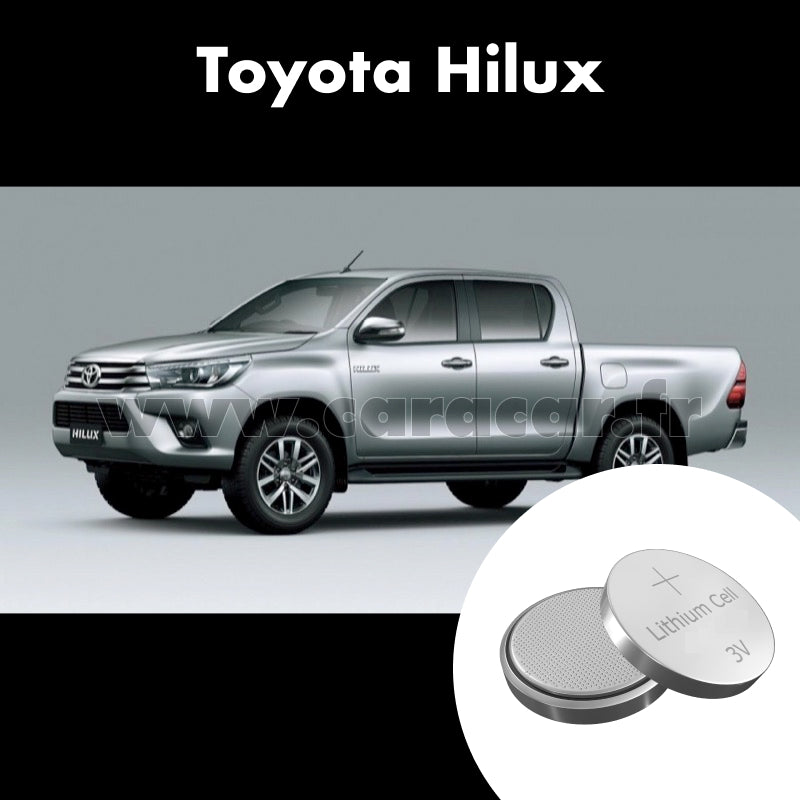 Pile clé Toyota Hilux 8 generation [restyling] (2020/2023). Pile de remplacement pour clé de voiture. Batterie de clé de voiture. 