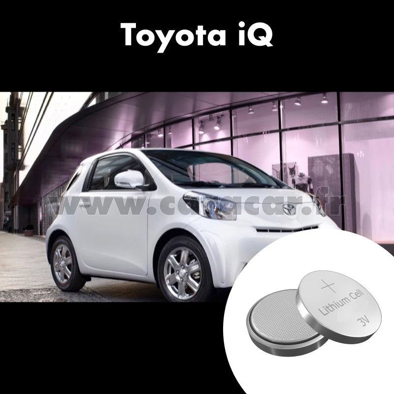 Pile clé Toyota iQ 1 generation (2008/2020). Pile de remplacement pour clé de voiture. Batterie de clé de voiture. 