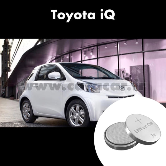 Pile clé Toyota iQ 1 generation (2008/2020). Pile de remplacement pour clé de voiture. Batterie de clé de voiture. 