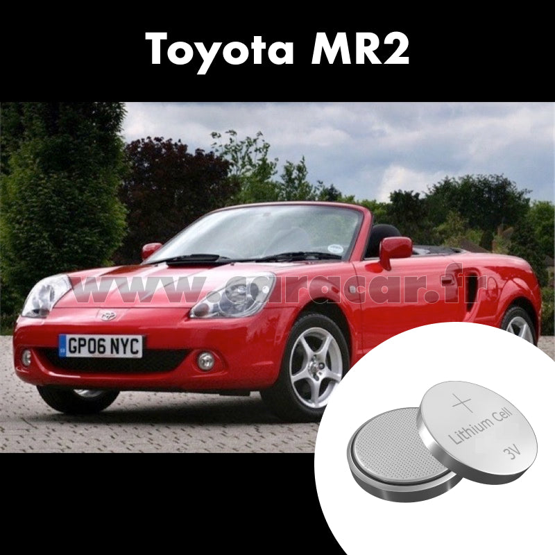 Pile clé Toyota MR2 W30 (2000/2002). Pile de remplacement pour clé de voiture. Batterie de clé de voiture. 
