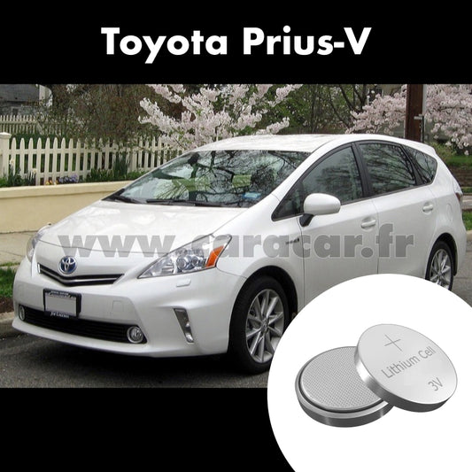 Pile clé Toyota Prius V 1 generation (2012/2020). Pile de remplacement pour clé de voiture. Batterie de clé de voiture. 