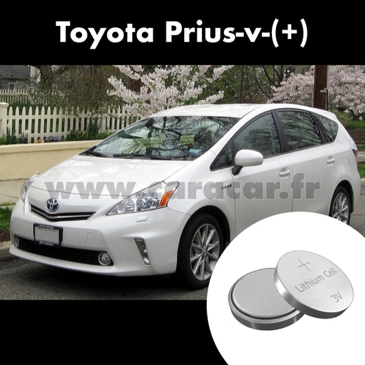 Pile clé Toyota Prius v (+) ZVW40 (2011/null). Pile de remplacement pour clé de voiture. Batterie de clé de voiture. 