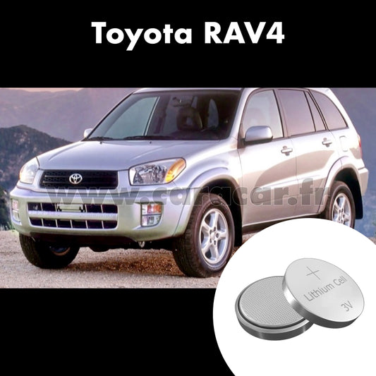 Pile clé Toyota RAV4 2 generation (XA20) (2000/2003). Pile de remplacement pour clé de voiture. Batterie de clé de voiture. 
