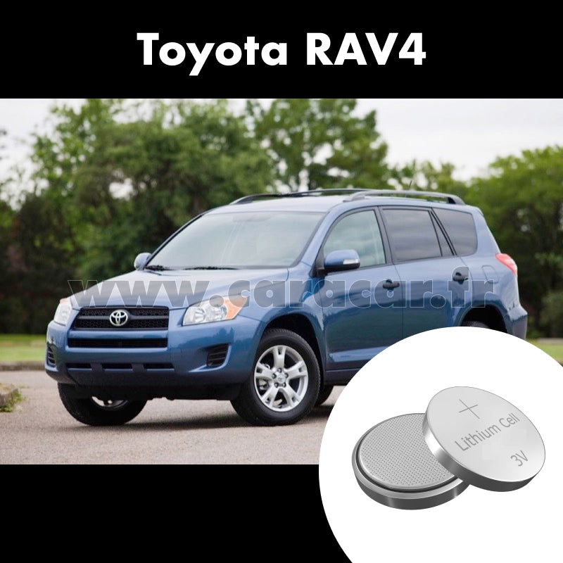 Pile clé Toyota RAV4 3 generation [restyling] (2008/2010). Pile de remplacement pour clé de voiture. Batterie de clé de voiture. 