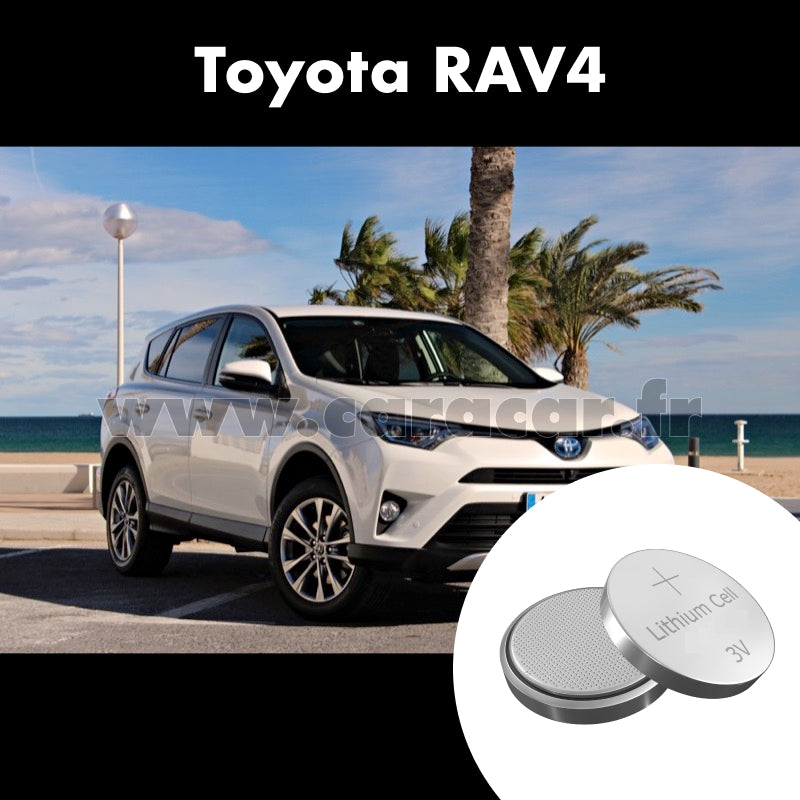 Pile clé Toyota RAV4 4 generation [restyling] (2015/2020). Pile de remplacement pour clé de voiture. Batterie de clé de voiture. 