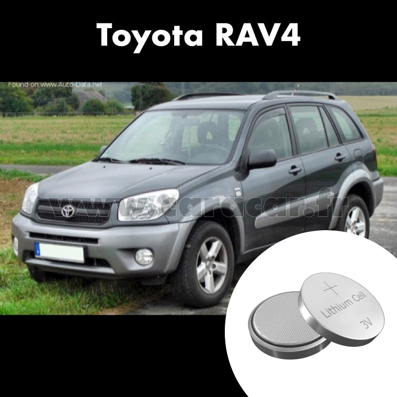 Pile clé Toyota RAV4 CA20 [restyling] (2003/2006). Pile de remplacement pour clé de voiture. Batterie de clé de voiture. 
