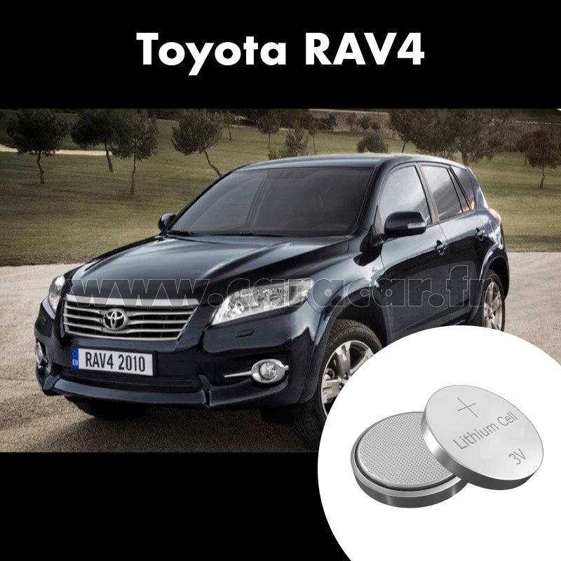 Pile clé Toyota RAV4 CA30 [restyling] (2010/2014). Pile de remplacement pour clé de voiture. Batterie de clé de voiture. 