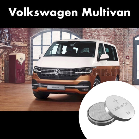 Pile clé Volkswagen Multivan T6.1 [restyling] (null/null). Pile de remplacement pour clé de voiture. Batterie de clé de voiture. 