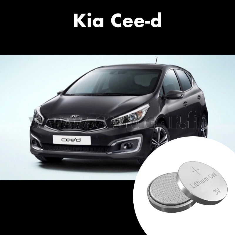 Pile clé Kia Cee'd 2 generation [restyling] (2015/2018). Pile de remplacement pour clé de voiture. Batterie de clé de voiture. 